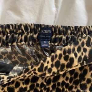 J.Crew elastic waist (back) leopard pants